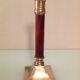 Wooden and brass candle holder art deco style