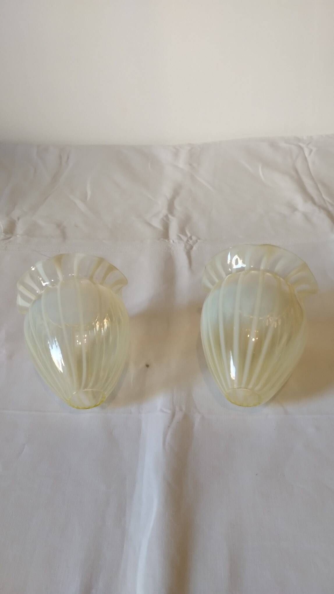 Set of 2 colored crystal lampshades