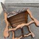 6 Louis XIV chairs made of solid wood with sheep bone and 19th-century floral fabric.