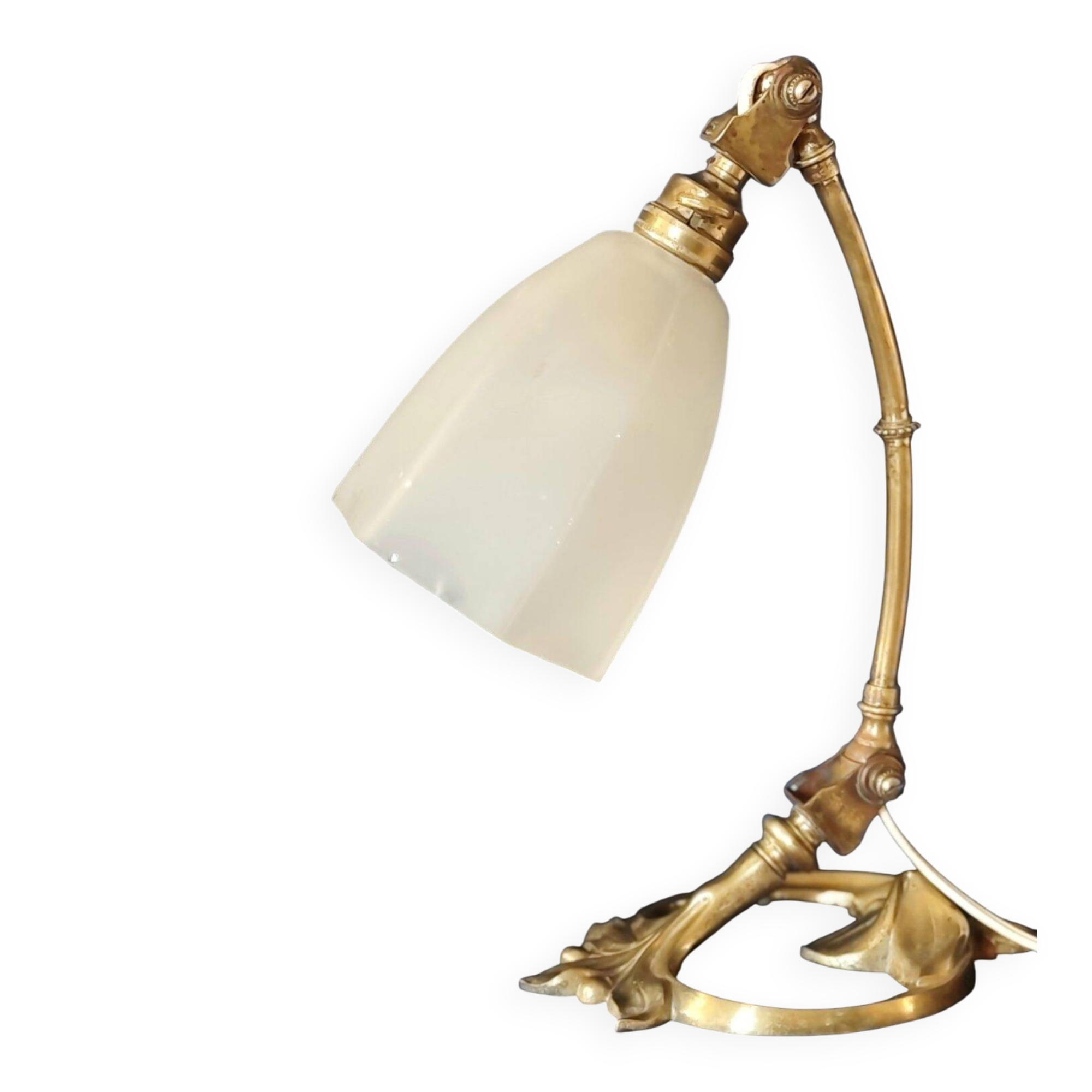 Art Nouveau table lamp + Art Deco globe