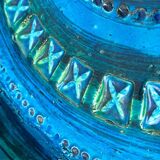 Large bowl in Rimini Blu pottery in mid-century style by Aldo Londi for Bitossi, Italy, 1960s.