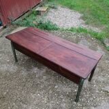 Vintage school desk coffee table with chests