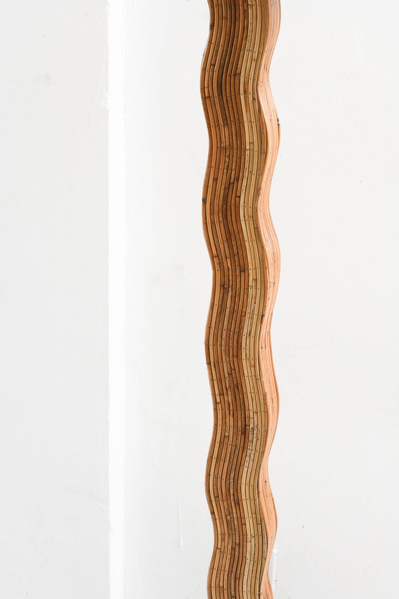 Modernist Rattan Floor Lamp 'Pallete'