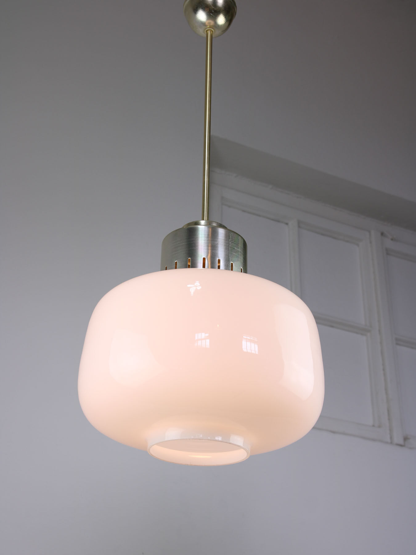 Mid-century opaline pendant lamp