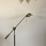 Lampadaire en alu brossé pivotant années 70