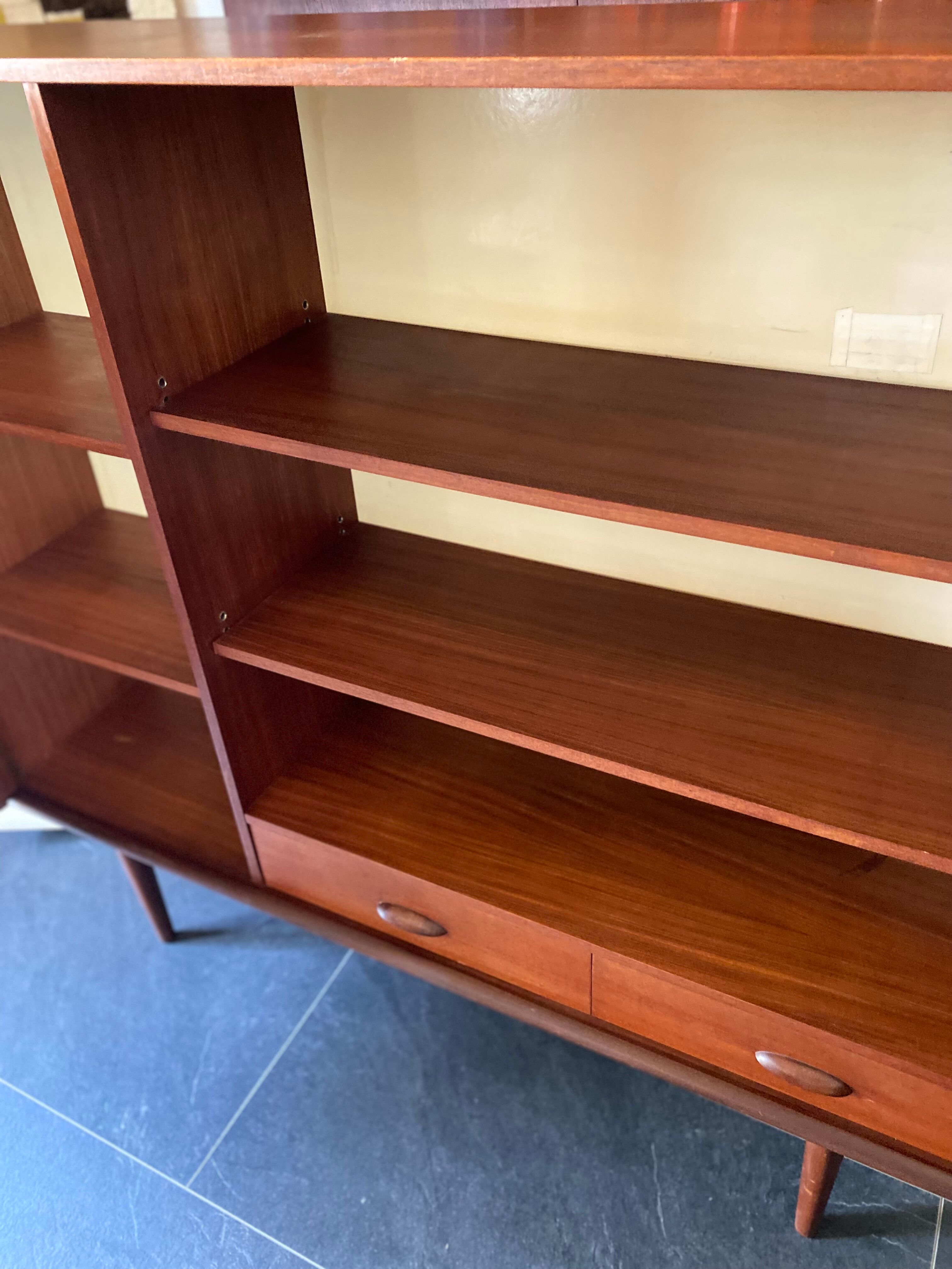 Vintage scandinavian teak high board/bookcase