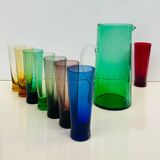 Service for orangeade in green colour, Scandinavian design 1960-70.