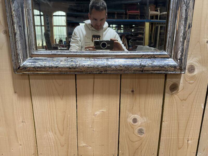 Miroir époque Louis Philippe argenté