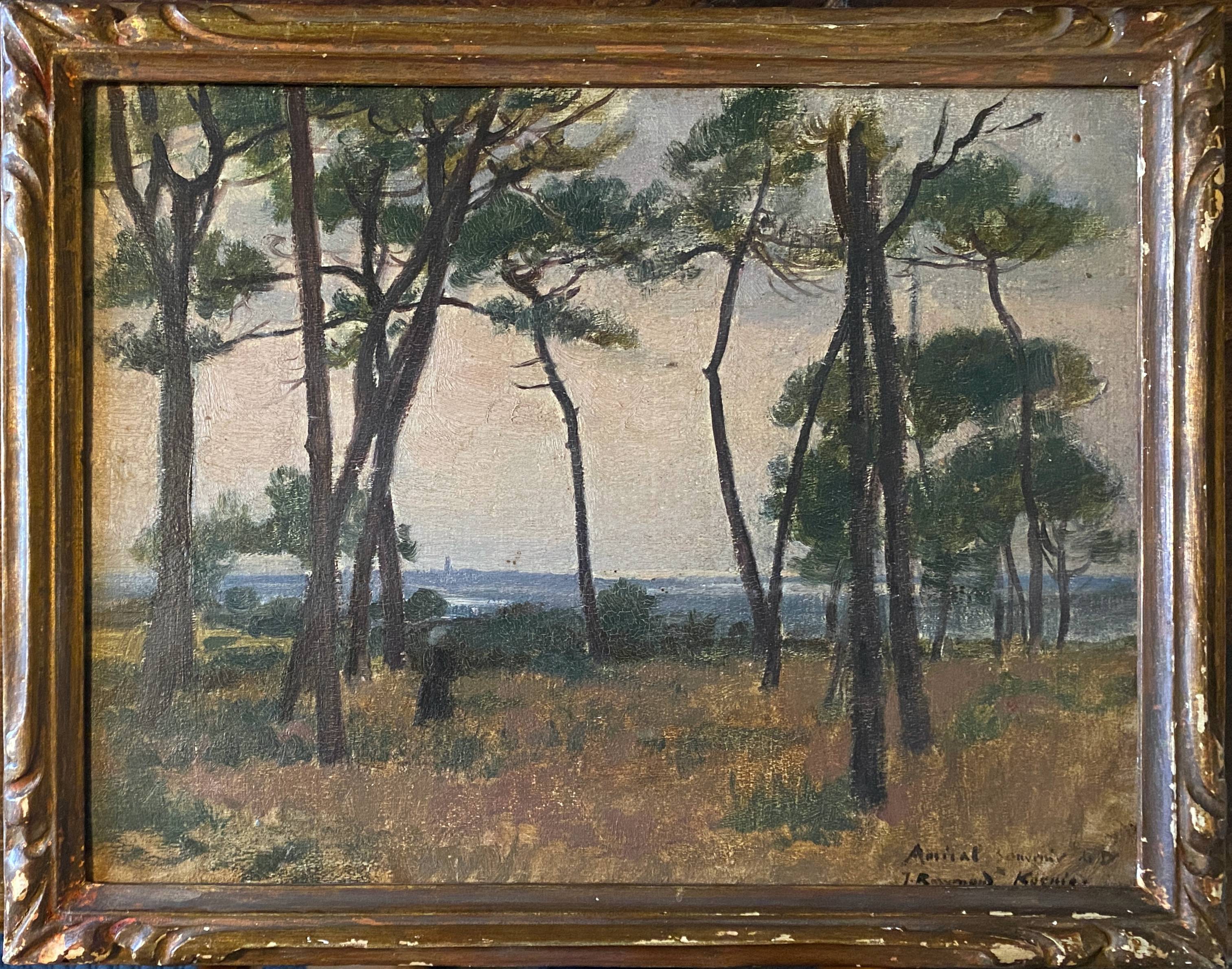 Painting made in oil on beveled wooden panel