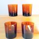 Lot de 4 verres ambrés Lever 70s
