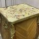 Louis XV style bedside table in rosewood and oak from the 70s with marble top