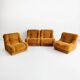 Set of 4 Modular Italian Lounge Chairs 1970s