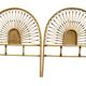Pair of rattan headboards, France, 1960