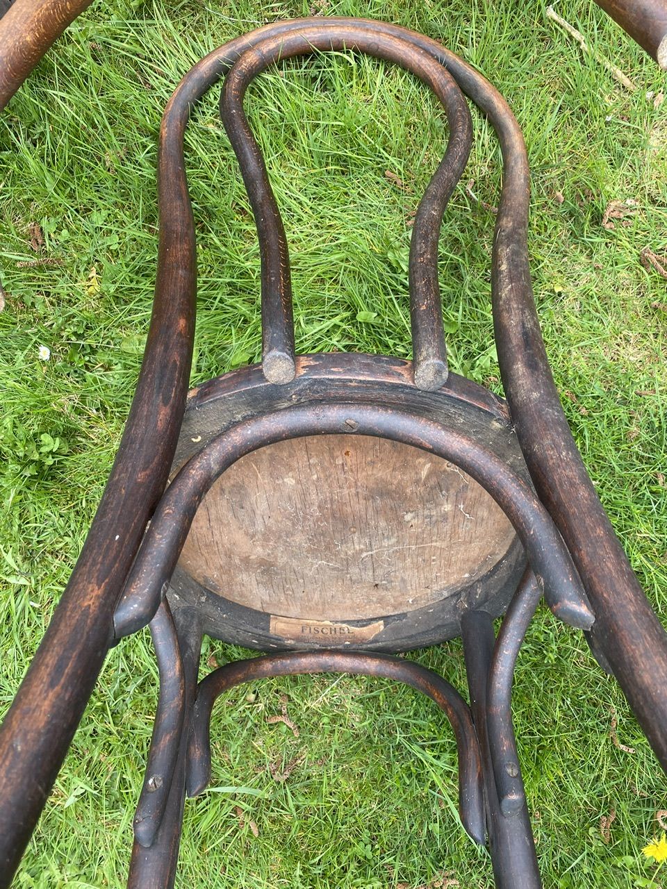 Set of 8 mismatched bistro chairs