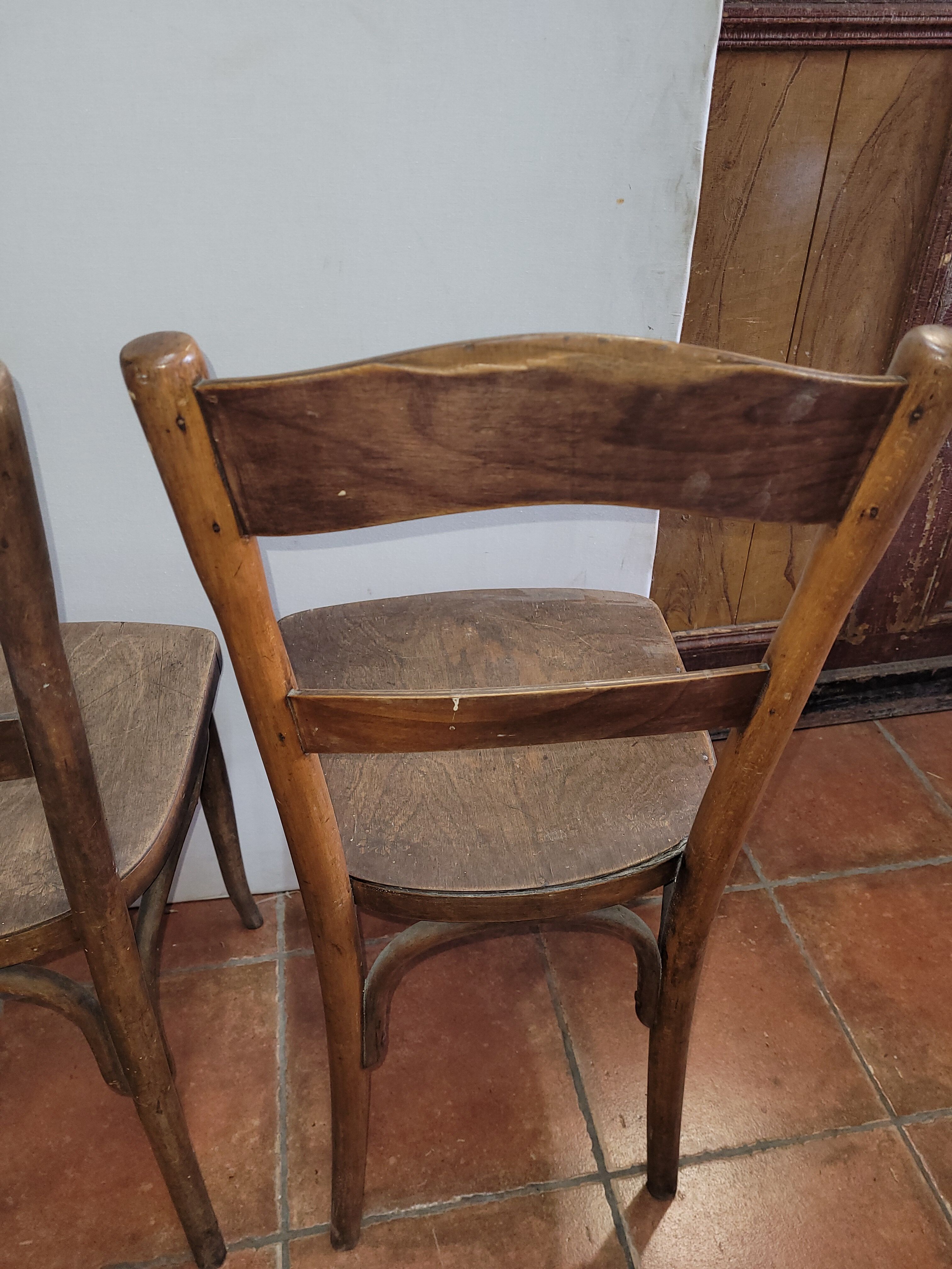 4 antique bistro chairs