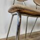 Ensemble de quatre chaises en fer et skai 1970