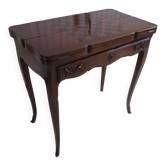 Secretary with mechanism - 4 secret drawers - lock - marquetry chessboard - 1950