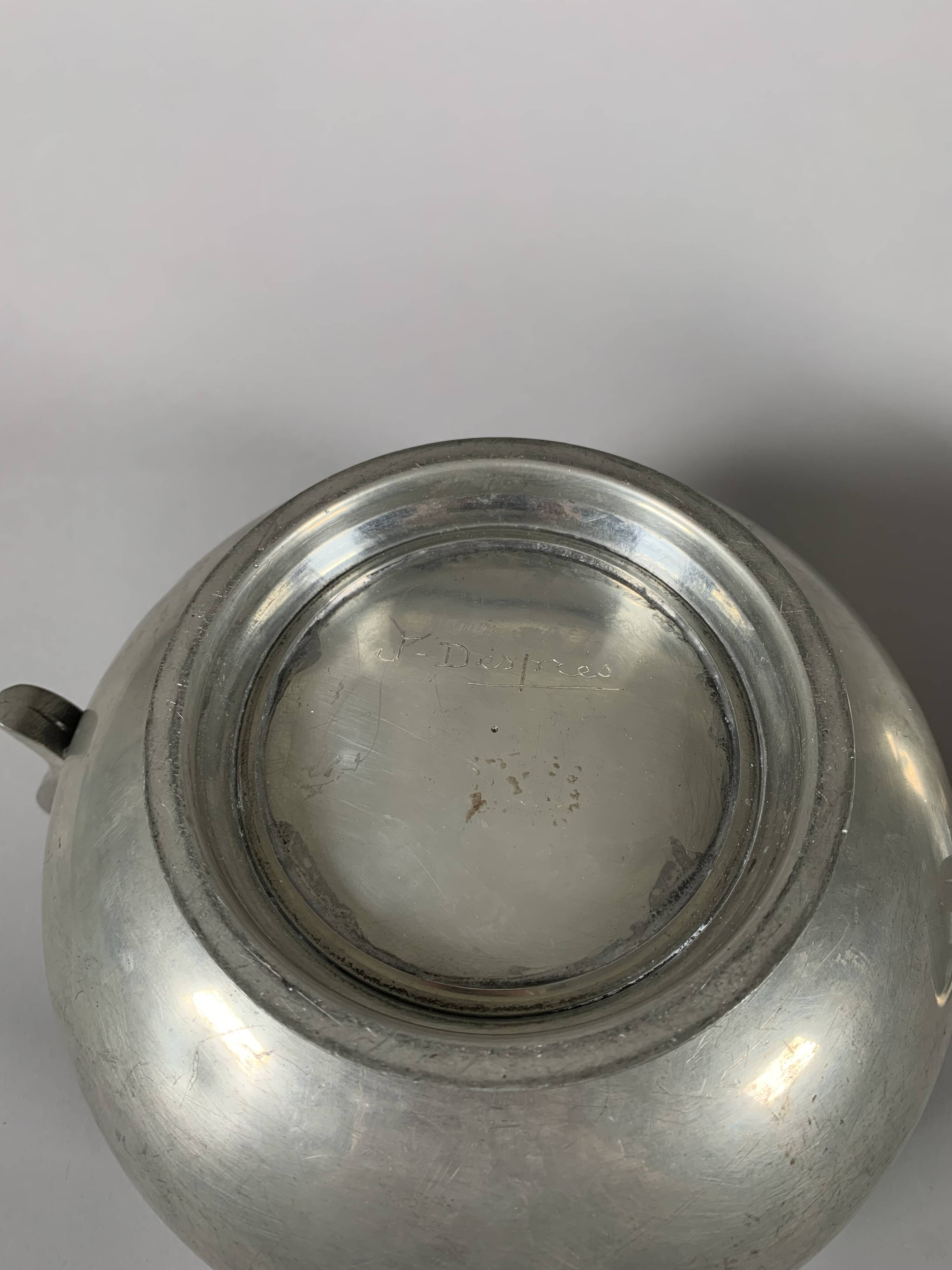 Soup tureen Signed Jean Despres (1889 - 1980) Modernist Style
