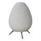 Lampe tripode en opaline et métal