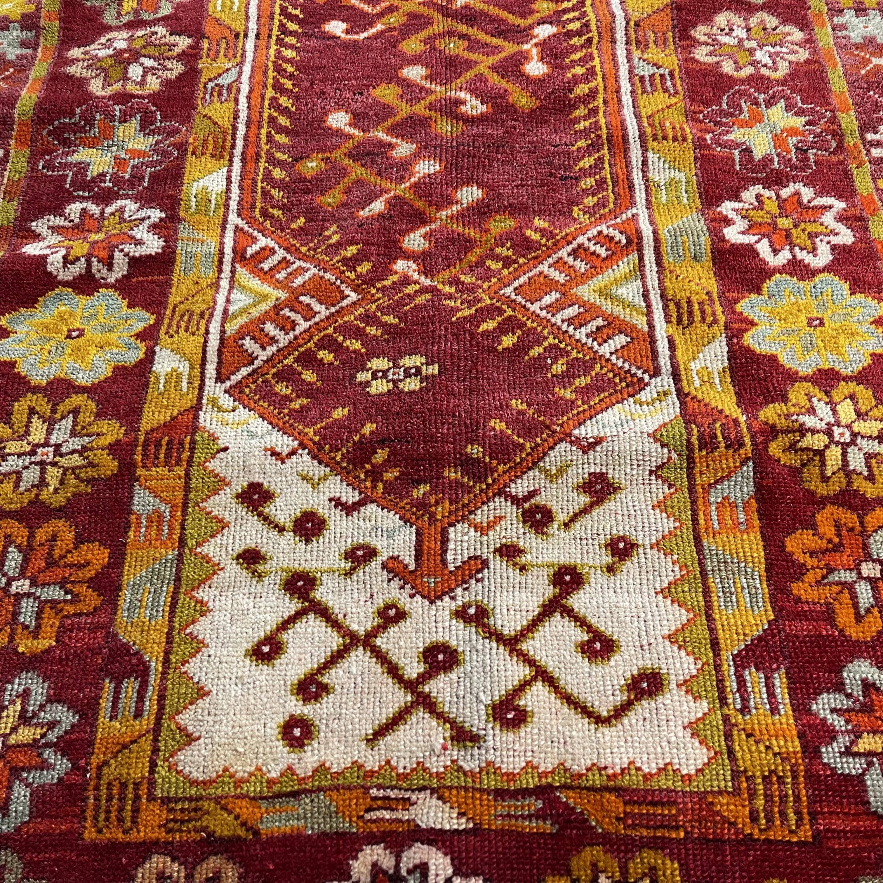 Antique turkish handmade rug, wool rug, anatolian  rug, 144 x 95 cm