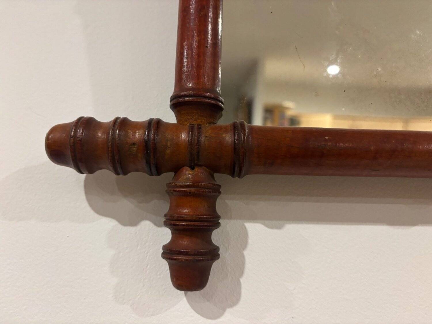 Bamboo Mirror Napoleon III Turned Wood 19th Century