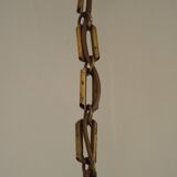 Art Deco ceiling light in yellow and gold glass and brass, France