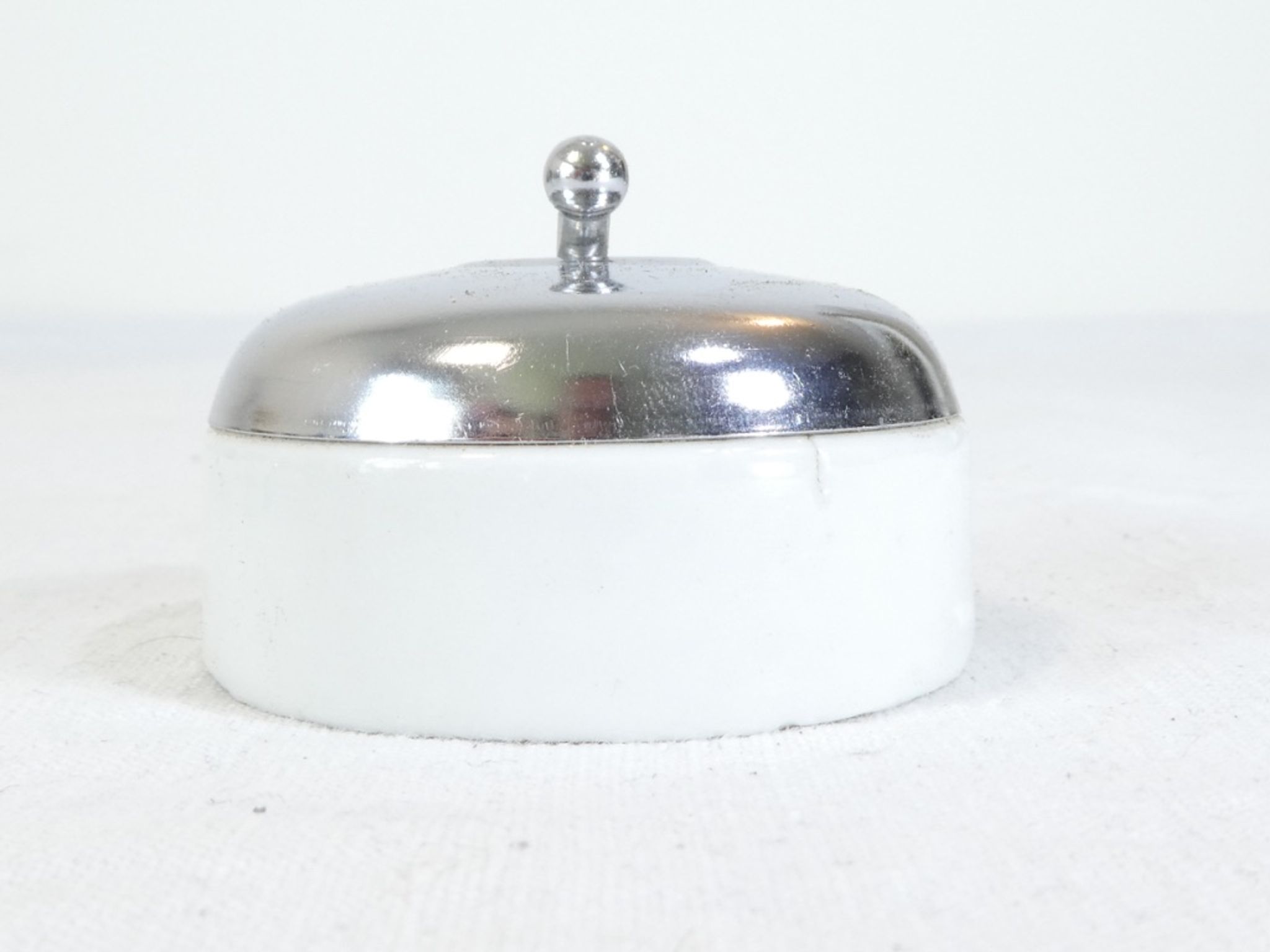 3 Ancient porcelain switches and industrial vintage crhomé metal