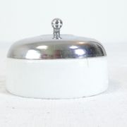 3 Ancient porcelain switches and industrial vintage crhomé metal