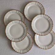 "Pallas" - 6 dessert plates in Limoges porcelain Balleroy & Cie