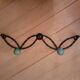 Wrought iron coat rack and wooden balls 5 hooks