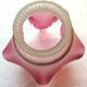 Art Deco Nouveau lamp tulip, pink glass flower, 5 ribbed petals raised