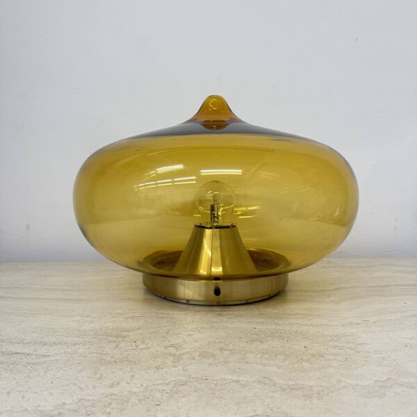 Plafonnier en verre Dijkstra du milieu du siècle, Space Age, années 1970