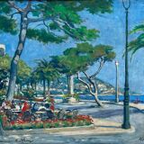 Paul Dominique Audfray - View of Nice, oil on canvas