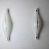 Pair of Cat's Eye wall lamps by Murano Mazzega, blown glass, Italy, 1960