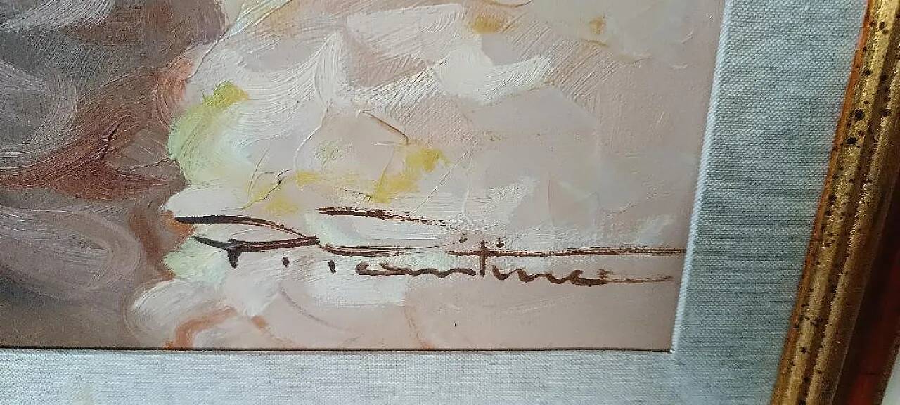 Parisian Scene by Pietro Pantino, oil on canvas, 20th century