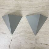 A Set Of J.Hoogervorst for Anvia Almelo Vintage Dutch metal wall lamp 1960s