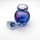 Murano Sommerso Perfume Bottle Signed with Polished Glass Faces 19cm