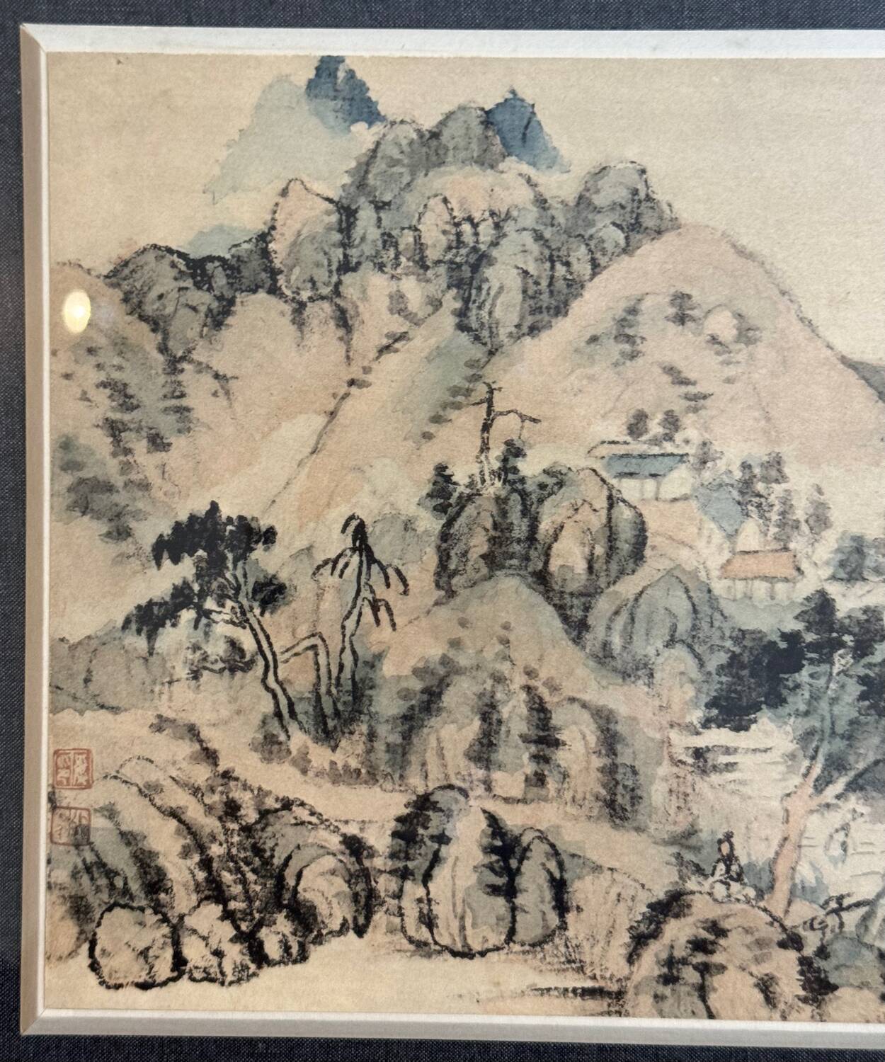 Painting of a lake landscape in China, 20th century