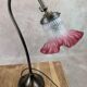 Vintage lamp with retro charm – frosted pink glass tulip