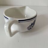 Antique Gien gravy boat – red & blue floral decoration – opaque porcelain