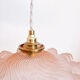 Suspension ancienne en opaline et laiton