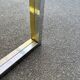 Vintage design dining table in smoked glass & chrome metal