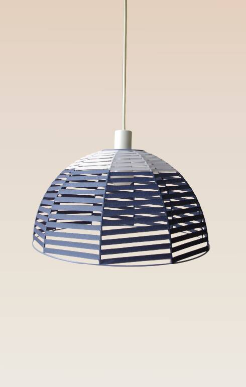 Suspension dôme tissée sur structure en métal / D 45cm