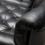 Three-seater sofa "Jupiter" in black leather by Arne Norell, Sweden, 1960.