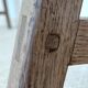 Large raw workshop bench with dowels - wabi-sabi spirit 175 cm