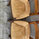 Set of 4 straw chairs