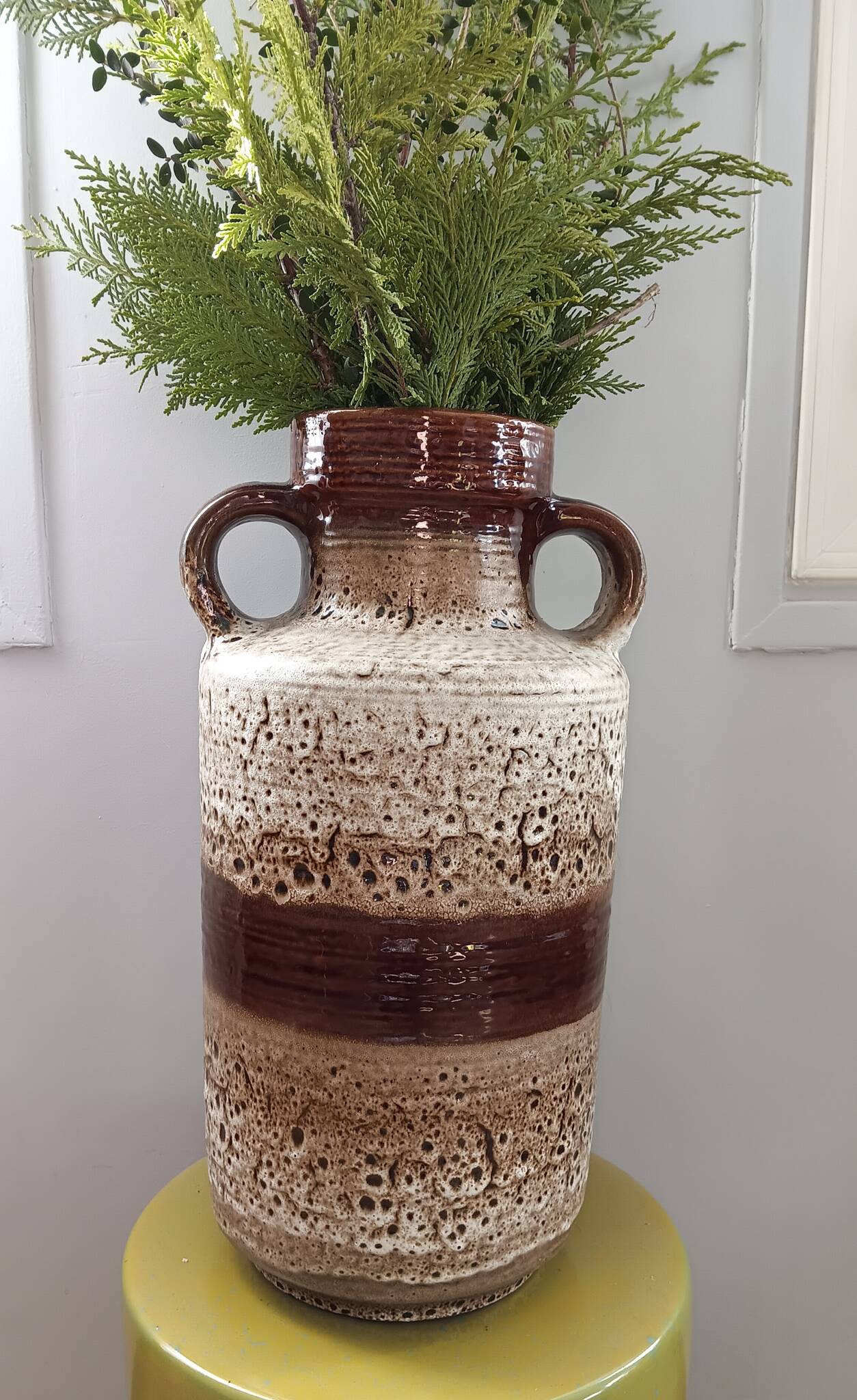 Vase in shades of brown and beige, ceramic - 1960s/1970s