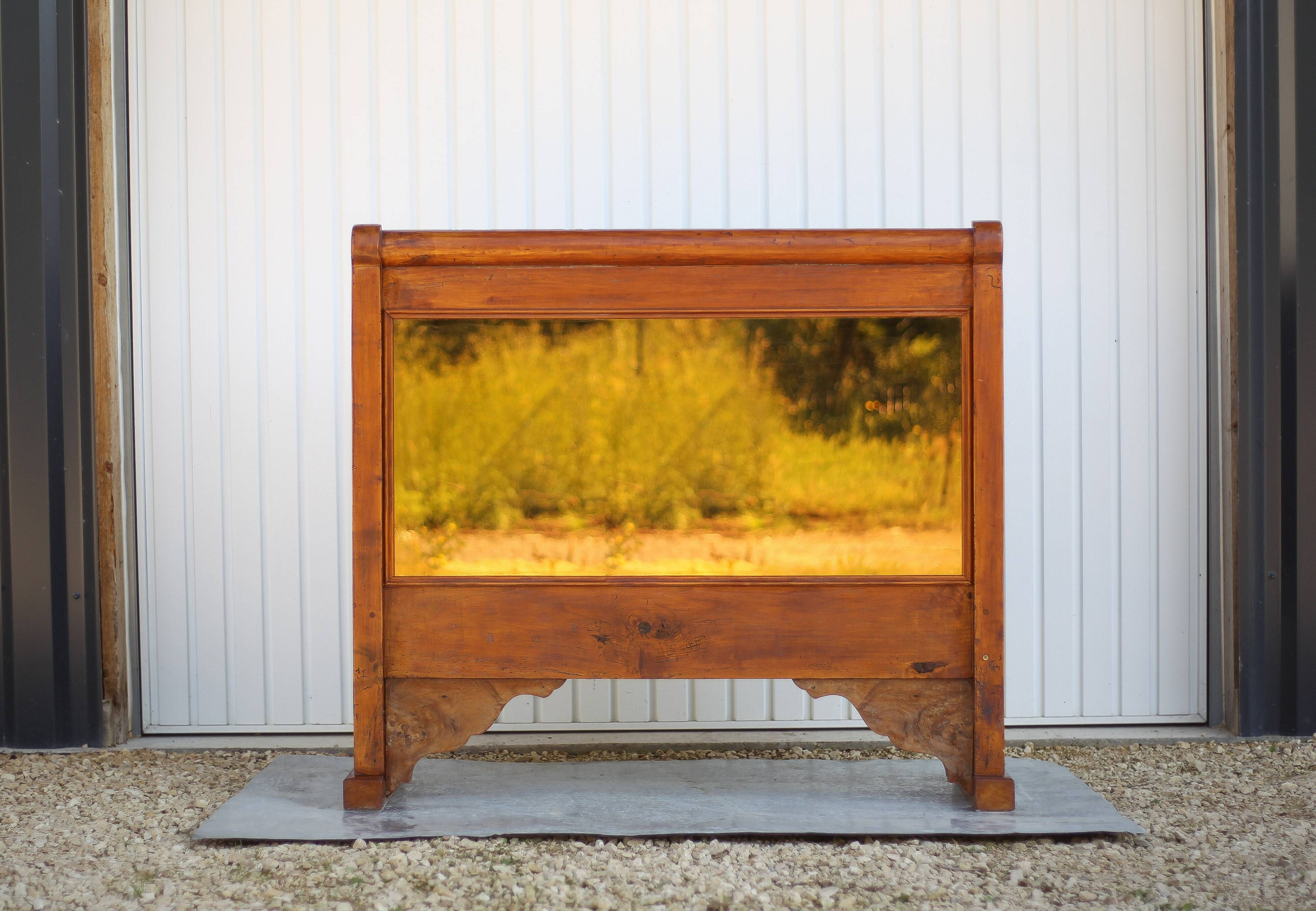 Handcrafted wooden bar, mirror bar and marble slab, wooden furniture