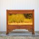 Handcrafted wooden bar, mirror bar and marble slab, wooden furniture