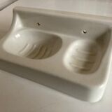 Bathroom door art deco ceramic soap holder